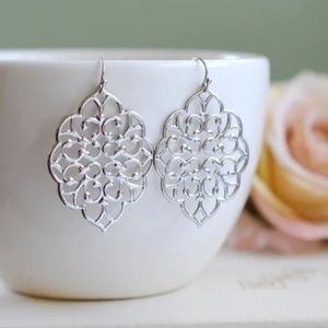Elegant Moroccan Filigree Drop Earrings